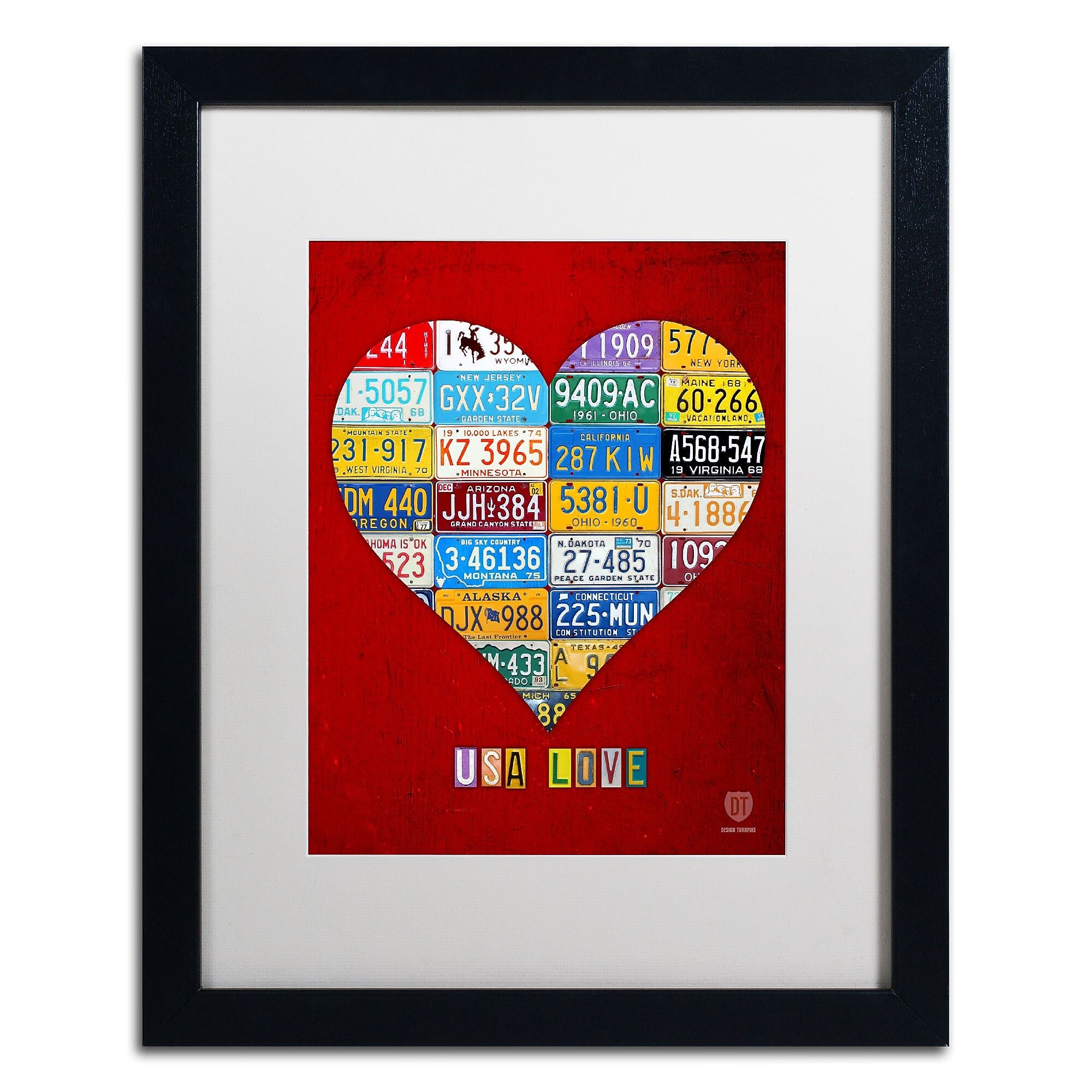 Trademark Fine Art ''Heart'' by Design Turnpike 16" x 20" White Matted Black Frame (ALI1317-B1620MF)