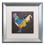Trademark Fine Art ''Rooster'' by Design Turnpike 16" x 16" White Matted Silver Frame (ALI1318-S1616MF)
