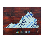 Trademark Fine Art ''Virginia License Plate Map Large'' by Design Turnpike 35" x 47" Canvas Art (ALI1324-C3547GG)