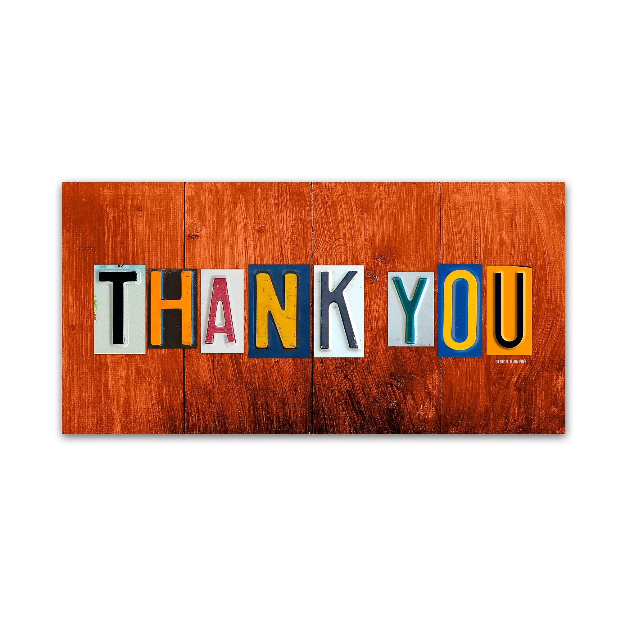 Trademark Fine Art ''Thank You'' by Design Turnpike 16" x 32" Canvas Art (ALI1326-C1632GG)