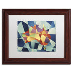 Trademark Fine Art ''Australia Geometric Retro Map'' by Michael Tompsett 11" x 14" White Matted Wood Frame (MT0517-W1114MF)