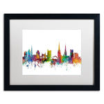 Trademark Fine Art ''Coventry England Skyline'' by Michael Tompsett 16" x 20" White Matted Black Frame (MT0541-B1620MF)