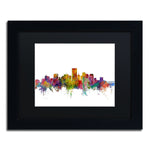 Trademark Fine Art ''Richmond Virginia Skyline'' by Michael Tompsett 11" x 14" Black Matted Black Frame (MT0542-B1114BMF)
