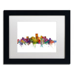 Trademark Fine Art ''Richmond Virginia Skyline'' by Michael Tompsett 11" x 14" White Matted Black Frame (MT0542-B1114MF)