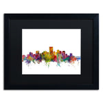 Trademark Fine Art ''Richmond Virginia Skyline'' by Michael Tompsett 16" x 20" Black Matted Black Frame (MT0542-B1620BMF)