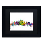 Trademark Fine Art ''Philadelphia Pennsylvania Skyline'' by Michael Tompsett 11" x 14" Black Frame (MT0543-B1114BMF)