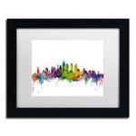 Trademark Fine Art ''Philadelphia Pennsylvania Skyline'' by Michael Tompsett 11" x 14" Black Frame (MT0543-B1114MF)