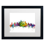 Trademark Fine Art ''Philadelphia Pennsylvania Skyline'' by Michael Tompsett 16" x 20" Black Frame (MT0543-B1620MF)