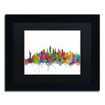 Trademark Fine Art ''New York City Skyline'' by Michael Tompsett 11" x 14" Black Matted Black Frame (MT0546-B1114BMF)