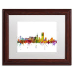 Trademark Fine Art ''San Francisco City Skyline'' by Michael Tompsett 11" x 14" White Matted Wood Frame (MT0547-W1114MF)