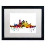 Trademark Fine Art ''Pittsburgh Pennsylvania Skyline'' by Michael Tompsett 16" x 20" White Matted Black Frame (MT0548-B1620MF)