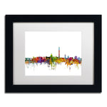 Trademark Fine Art ''Washington DC Skyline II'' by Michael Tompsett 11" x 14" White Matted Black Frame (MT0553-B1114MF)