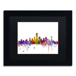 Trademark Fine Art ''Dallas Texas Skyline'' by Michael Tompsett 11" x 14" Black Matted Black Frame (MT0555-B1114BMF)