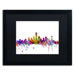 Trademark Fine Art ''Dallas Texas Skyline'' by Michael Tompsett 16" x 20" Black Matted Black Frame (MT0555-B1620BMF)