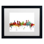 Trademark Fine Art ''Denver Colorado Skyline'' by Michael Tompsett 16" x 20" White Matted Black Frame (MT0558-B1620MF)