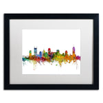 Trademark Fine Art ''Nashville Tennessee Skyline'' by Michael Tompsett 16" x 20" White Matted Black Frame (MT0561-B1620MF)