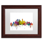 Trademark Fine Art ''Minneapolis Minnesota Skyline'' by Michael Tompsett 11" x 14" Wood Frame (MT0563-W1114MF)