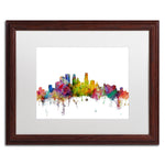 Trademark Fine Art ''Minneapolis Minnesota Skyline'' by Michael Tompsett 16" x 20" Wood Frame (MT0563-W1620MF)
