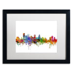 Trademark Fine Art ''Baltimore Maryland Skyline'' by Michael Tompsett 16" x 20" White Matted Black Frame (MT0565-B1620MF)