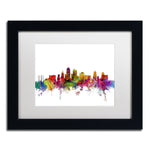 Trademark Fine Art ''Kansas City Skyline'' by Michael Tompsett 11" x 14" White Matted Black Frame (MT0567-B1114MF)