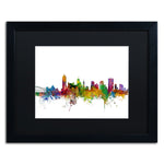 Trademark Fine Art ''Memphis Tennessee Skyline'' by Michael Tompsett 16" x 20" Black Matted Black Frame (MT0569-B1620BMF)