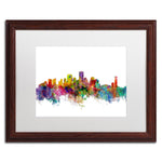 Trademark Fine Art ''New Orleans Louisiana Skyline'' by Michael Tompsett 16" x 20" White Matted Wood Frame (MT0571-W1620MF)