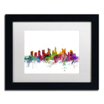 Trademark Fine Art ''Columbus Ohio Skyline'' by Michael Tompsett 11" x 14" White Matted Black Frame (MT0572-B1114MF)