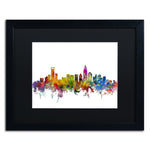 Trademark Fine Art ''Charlotte North Carolina Skyline'' by Michael Tompsett 16" x 20 Black Frame (MT0573-B1620BMF)