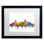 Trademark Fine Art ''Charlotte North Carolina Skyline'' by Michael Tompsett 16" x 20" Black Frame (MT0573-B1620MF)