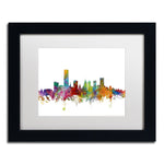 Trademark Fine Art ''Oklahoma City Skyline'' by Michael Tompsett 11" x 14" White Matted Black Frame (MT0574-B1114MF)