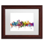 Trademark Fine Art ''San Diego California Skyline'' by Michael Tompsett 11" x 14" White Matted Wood Frame (MT0575-W1114MF)