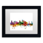 Trademark Fine Art ''Sacramento California Skyline'' by Michael Tompsett 11" x 14" White Matted Black Frame (MT0580-B1114MF)