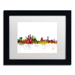 Trademark Fine Art ''Tampa Florida Skyline'' by Michael Tompsett 11" x 14" White Matted Black Frame (MT0584-B1114MF)