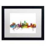 Trademark Fine Art ''Providence Rhode Island Skyline'' by Michael Tompsett 16" x 20"  Black Frame (MT0588-B1620MF)