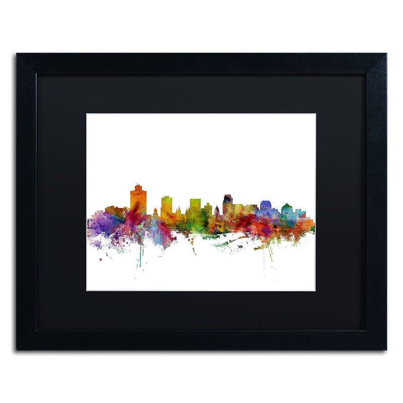 Trademark Fine Art ''salt Lake City Skyline'' by Michael Tompsett 16" x 20"  Black Frame (MT0589-B1620BMF)
