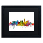 Trademark Fine Art ''Lincoln Nebraska Skyline'' by Michael Tompsett 16" x 20"  Black Frame (MT0595-B1620BMF)