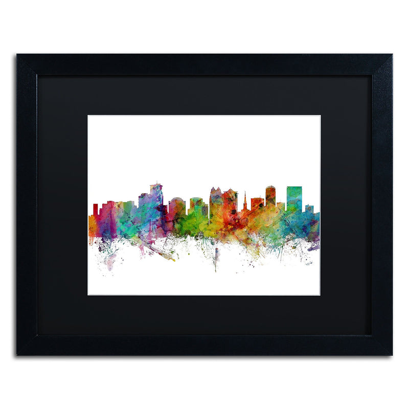 Trademark Fine Art ''Orlando Florida Skyline'' by Michael Tompsett 16" x 20"  Black Frame (MT0596-B1620BMF)