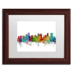 Trademark Fine Art ''Orlando Florida Skyline'' by Michael Tompsett 11" x 14" White Matted Wood Frame (MT0596-W1114MF)