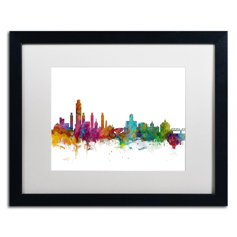 Trademark Fine Art ''Albany New York Skyline'' by Michael Tompsett 16" x 20"  Black Frame (MT0599-B1620MF)