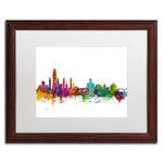 Trademark Fine Art ''Albany New York Skyline'' by Michael Tompsett 16" x 20"  Wood Frame (MT0599-W1620MF)