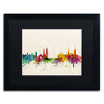 Trademark Fine Art ''Zurich Switzerland Skyline'' by Michael Tompsett 16" x 20"  Black Frame (MT0604-B1620BMF)