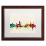 Trademark Fine Art ''Zurich Switzerland Skyline'' by Michael Tompsett 16" x 20"  Wood Frame (MT0604-W1620MF)