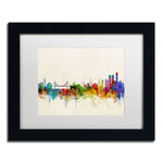Trademark Fine Art ''Istanbul Turkey Skyline'' by Michael Tompsett 11" x 14" White Matted Black Frame (MT0607-B1114MF)