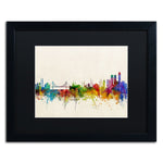 Trademark Fine Art ''Istanbul Turkey Skyline'' by Michael Tompsett 16" x 20" Black Matted Black Frame (MT0607-B1620BMF)