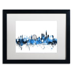 Trademark Fine Art ''London England Skyline'' by Michael Tompsett 16" x 20" White Matted Black Frame (MT0613-B1620MF)