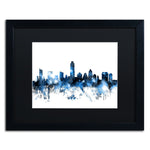 Trademark Fine Art ''Austin Texas Skyline II'' by Michael Tompsett 16" x 20" Black Matted Black Frame (MT0614-B1620BMF)
