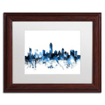 Trademark Fine Art ''Austin Texas Skyline II'' by Michael Tompsett 11" x 14" White Matted Wood Frame (MT0614-W1114MF)