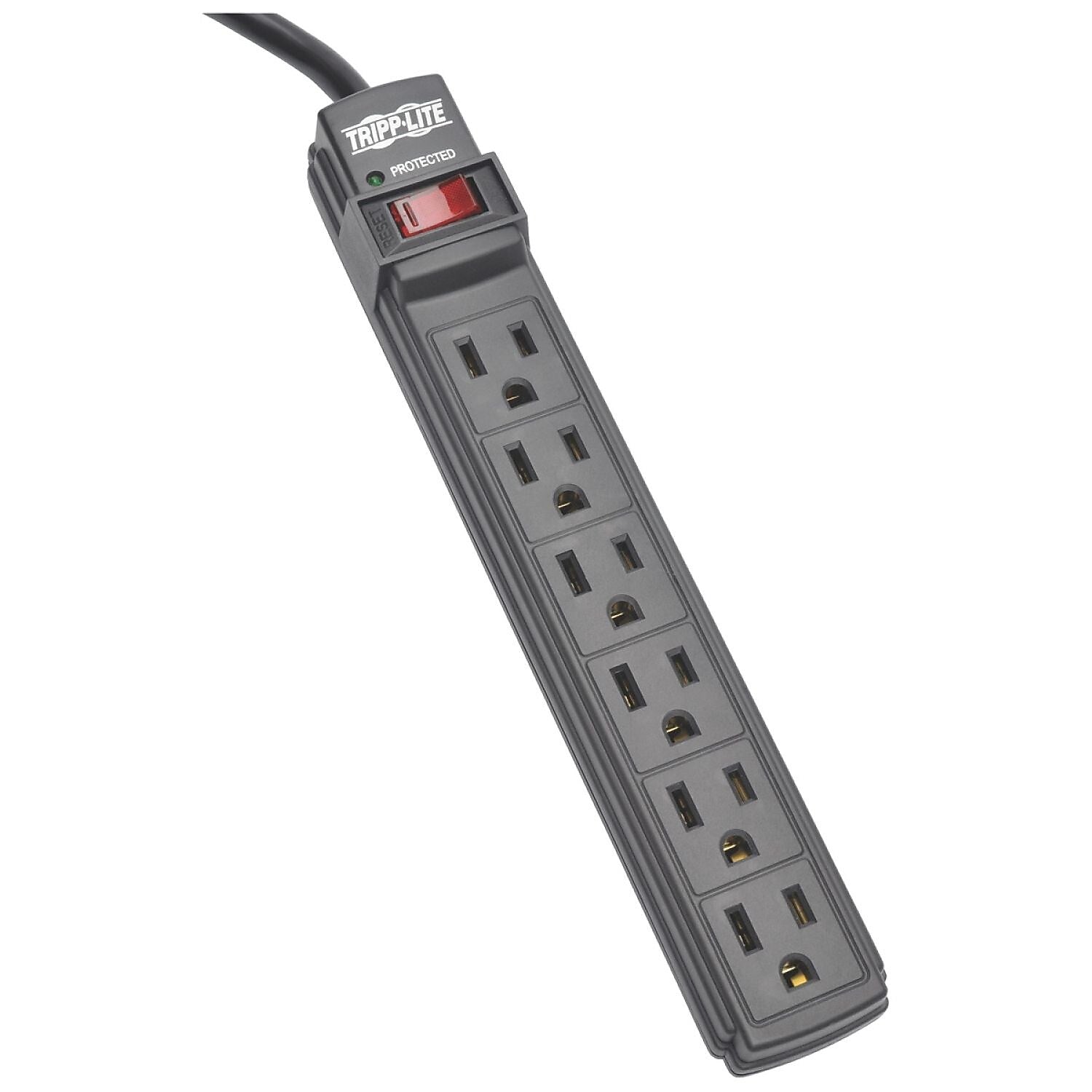 Tripp Lite 6 Outlet Power Strip, Black (PS66B)