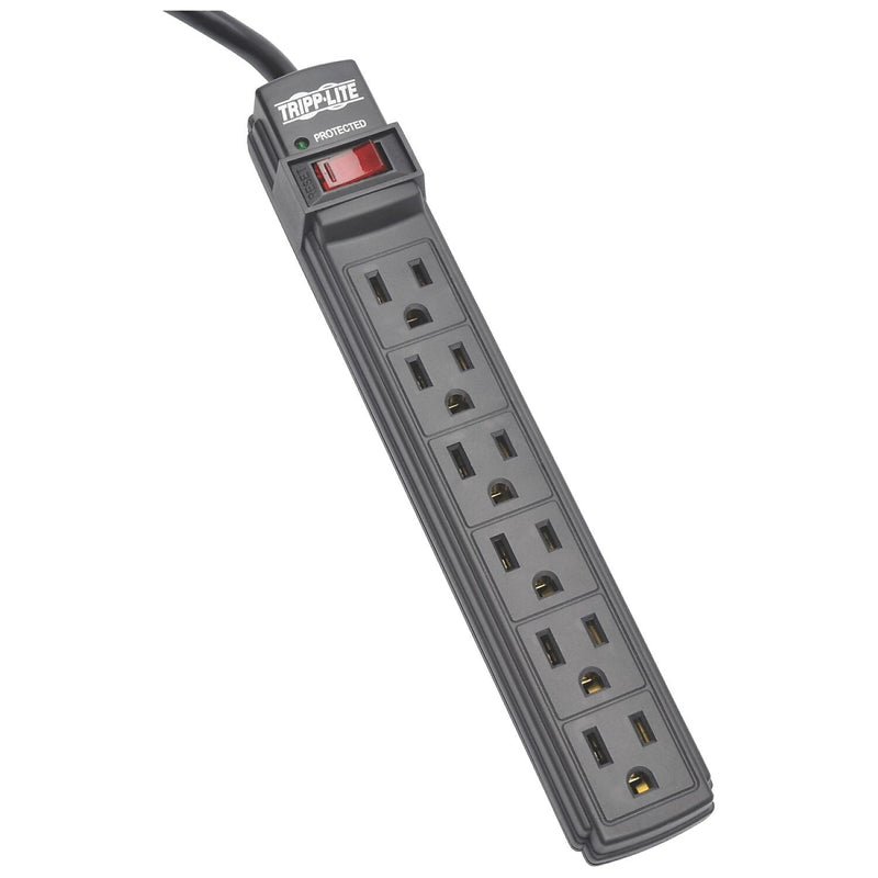 Tripp Lite 6 Outlet Power Strip, Black (PS66B)