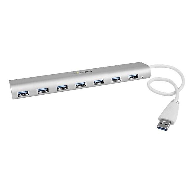 StarTech 38.6" Type-A USB Female/Male Hub, Silver/White (ST73007UA)